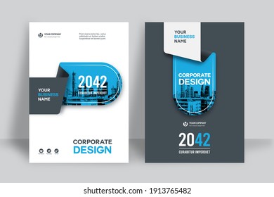 Corporate Book Cover Design Template in A4. Can be adapt to Brochure, Annual Report, Magazine,Poster, Business Presentation, Portfolio, Flyer, Banner, Website.