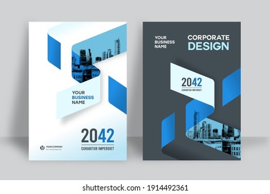 Corporate Book Cover Design Template in A4. Can be adapt to Brochure, Annual Report, Magazine,Poster, Business Presentation, Portfolio, Flyer, Banner, Website.