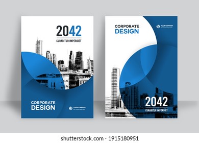 Corporate Book Cover Design Template in A4. Can be adapt to Brochure, Annual Report, Magazine,Poster, Business Presentation, Portfolio, Flyer, Banner, Website. - Shutterstock ID 1915180951