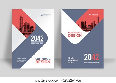 Corporate Book Cover Design Template in A4. Can be adapt to Brochure, Annual Report, Magazine,Poster, Business Presentation, Portfolio, Flyer, Banner, Website.