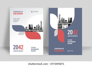 Corporate Book Cover Design Template in A4. Can be adapt to Brochure, Annual Report, Magazine,Poster, Business Presentation, Portfolio, Flyer, Banner, Website.