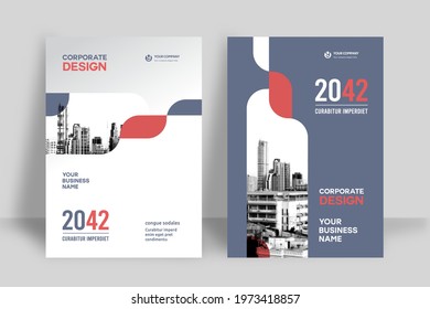 Corporate Book Cover Design Template in A4. Can be adapt to Brochure, Annual Report, Magazine,Poster, Business Presentation, Portfolio, Flyer, Banner, Website.