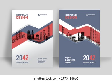 Corporate Book Cover Design Template in A4. Can be adapt to Brochure, Annual Report, Magazine,Poster, Business Presentation, Portfolio, Flyer, Banner, Website.