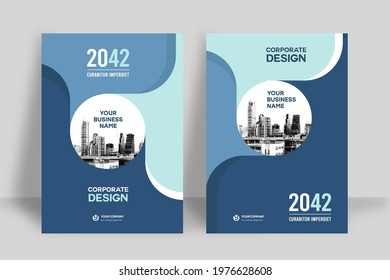 Corporate Book Cover Design Template in A4. Can be adapt to Brochure, Annual Report, Magazine,Poster, Business Presentation, Portfolio, Flyer, Banner, Website.