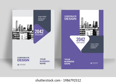 Corporate Book Cover Design Template in A4. Can be adapt to Brochure, Annual Report, Magazine,Poster, Business Presentation, Portfolio, Flyer, Banner, Website.