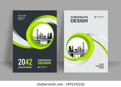 Corporate Book Cover Design Template in A4. Can be adapt to Brochure, Annual Report, Magazine,Poster, Business Presentation, Portfolio, Flyer, Banner, Website.