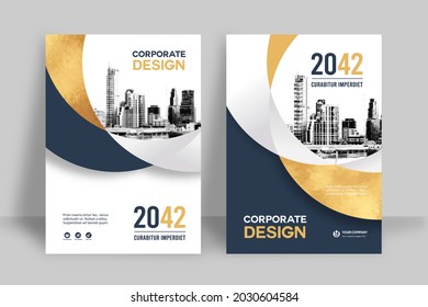 Corporate Book Cover Design Template in A4. Can be adapt to Brochure, Annual Report, Magazine,Poster, Business Presentation, Portfolio, Flyer, Banner, Website.