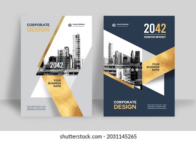 Corporate Book Cover Design Template in A4. Can be adapt to Brochure, Annual Report, Magazine,Poster, Business Presentation, Portfolio, Flyer, Banner, Website.