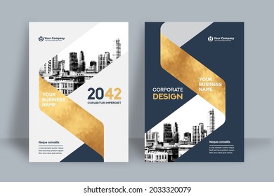 Corporate Book Cover Design Template in A4. Can be adapt to Brochure, Annual Report, Magazine,Poster, Business Presentation, Portfolio, Flyer, Banner, Website.