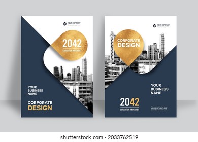 Corporate Book Cover Design Template in A4. Can be adapt to Brochure, Annual Report, Magazine,Poster, Business Presentation, Portfolio, Flyer, Banner, Website.