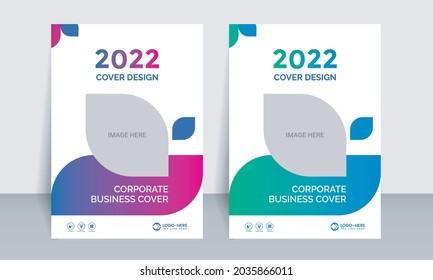 Corporate Book Cover Design Template set in A4, Annual report, Business, Flyer, Magazine, Brochure, Poster, vector illustration