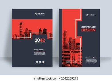 Corporate Book Cover Design Template in A4. Can be adapt to Brochure, Annual Report, Magazine,Poster, Business Presentation, Portfolio, Flyer, Banner, Website.