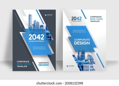 Corporate Book Cover Design Template in A4. Can be adapt to Brochure, Annual Report, Magazine,Poster, Business Presentation, Portfolio, Flyer, Banner, Website.