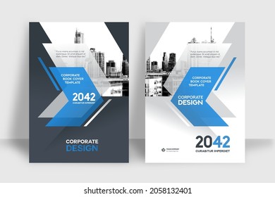 Corporate Book Cover Design Template in A4. Can be adapt to Brochure, Annual Report, Magazine,Poster, Business Presentation, Portfolio, Flyer, Banner, Website.