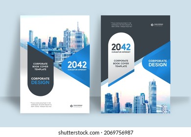 Corporate Book Cover Design Template in A4. Can be adapt to Brochure, Annual Report, Magazine,Poster, Business Presentation, Portfolio, Flyer, Banner, Website.