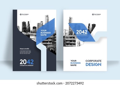 Corporate Book Cover Design Template in A4. Can be adapt to Brochure, Annual Report, Magazine,Poster, Business Presentation, Portfolio, Flyer, Banner, Website.