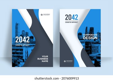 Corporate Book Cover Design Template in A4. Can be adapt to Brochure, Annual Report, Magazine,Poster, Business Presentation, Portfolio, Flyer, Banner, Website.