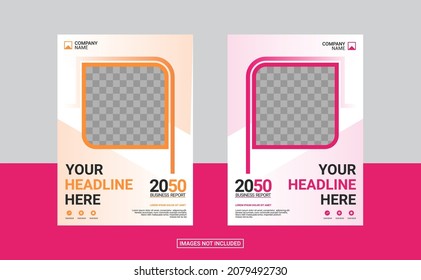 corporate book cover design template. annual report and business catalog, magazine, flyer.