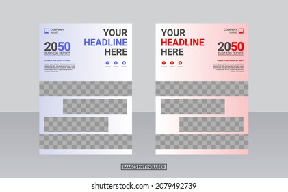 corporate book cover design template. annual report and business catalog, magazine, flyer.