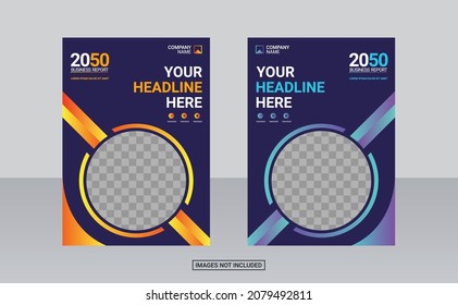 corporate book cover design template. annual report and business catalog, magazine, flyer.