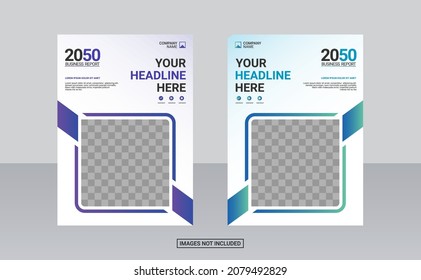 corporate book cover design template. annual report and business catalog, magazine, flyer.