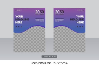 corporate book cover design template. annual report and business catalog, magazine, flyer.