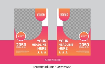 corporate book cover design template. annual report and business catalog  magazine  flyer.
