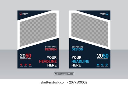 corporate book cover design template. annual report and business catalog  magazine  flyer.