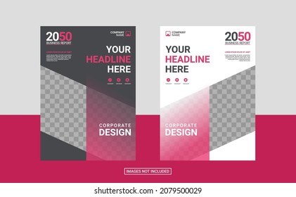 corporate book cover design template. annual report and business catalog  magazine  flyer.