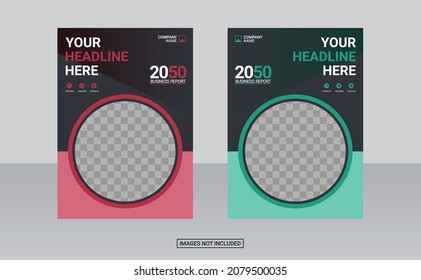 corporate book cover design template. annual report and business catalog  magazine  flyer.