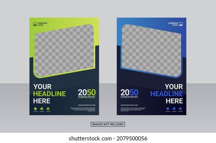 corporate book cover design template. annual report and business catalog  magazine  flyer.