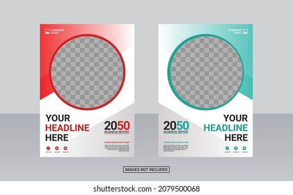 corporate book cover design template. annual report and business catalog  magazine  flyer.