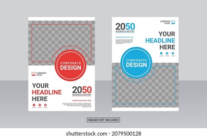 corporate book cover design template. annual report and business catalog  magazine  flyer.