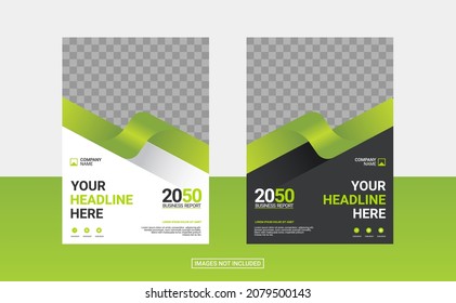 corporate book cover design template. annual report and business catalog  magazine  flyer.