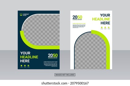 corporate book cover design template. annual report and business catalog  magazine  flyer.