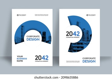 Corporate Book Cover Design Template in A4. Can be adapt to Brochure, Annual Report, Magazine,Poster, Business Presentation, Portfolio, Flyer, Banner, Website.