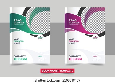 Corporate Book Cover Design Template in A4. Can be adapt to Brochure, Annual Report, Magazine,Poster, Business Presentation, Portfolio, Flyer, Banner, Website.