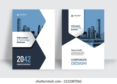 Corporate Book Cover Design Template in A4. Can be adapt to Brochure, Annual Report, Magazine,Poster, Business Presentation, Portfolio, Flyer, Banner, Website.