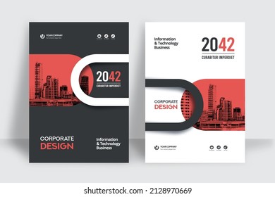 Corporate Book Cover Design Template in A4. Can be adapt to Brochure, Annual Report, Magazine,Poster, Business Presentation, Portfolio, Flyer, Banner, Website.