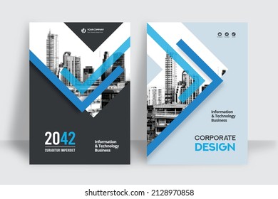 Corporate Book Cover Design Template in A4. Can be adapt to Brochure, Annual Report, Magazine,Poster, Business Presentation, Portfolio, Flyer, Banner, Website.