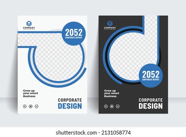 Corporate Book Cover Design Template in A4. Can be adapt to Brochure, Annual Report, Magazine,Poster, Business Presentation,