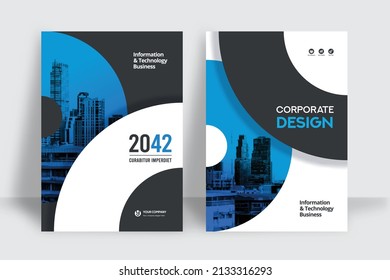 Corporate Book Cover Design Template in A4. Can be adapt to Brochure, Annual Report, Magazine,Poster, Business Presentation, Portfolio, Flyer, Banner, Website.