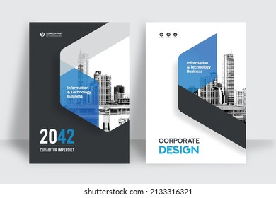 Corporate Book Cover Design Template in A4. Can be adapt to Brochure, Annual Report, Magazine,Poster, Business Presentation, Portfolio, Flyer, Banner, Website.