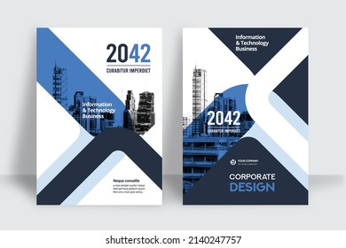 Corporate Book Cover Design Template in A4. Can be adapt to Brochure, Annual Report, Magazine,Poster, Business Presentation, Portfolio, Flyer, Banner, Website.