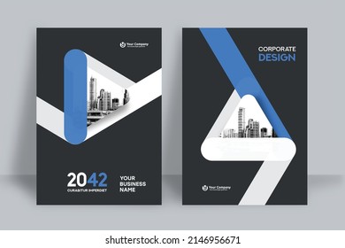 Corporate Book Cover Design Template in A4. Can be adapt to Brochure, Annual Report, Magazine,Poster, Business Presentation, Portfolio, Flyer, Banner, Website.