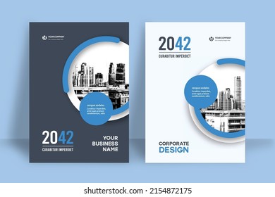 Corporate Book Cover Design Template in A4. Can be adapt to Brochure, Annual Report, Magazine,Poster, Business Presentation, Portfolio, Flyer, Banner, Website.