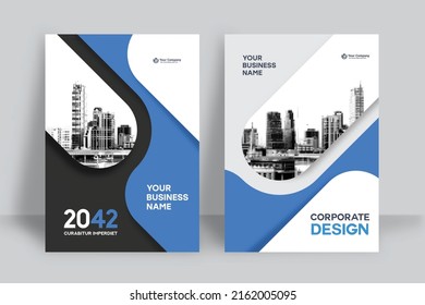 Corporate Book Cover Design Template in A4. Can be adapt to Brochure, Annual Report, Magazine,Poster, Business Presentation, Portfolio, Flyer, Banner, Website.