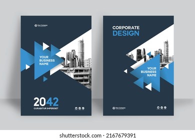 Corporate Book Cover Design Template in A4. Can be adapt to Brochure, Annual Report, Magazine,Poster, Business Presentation, Portfolio, Flyer, Banner, Website.