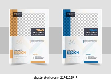Corporate Book Cover Design Template in A4. Can be adapt to Brochure, Annual Report, Magazine,Poster, Business Presentation, Portfolio, Flyer, Banner, Website. Vector Eps