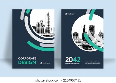 Corporate Book Cover Design Template in A4. Can be adapt to Brochure, Annual Report, Magazine,Poster, Business Presentation, Portfolio, Flyer, Banner, Website.